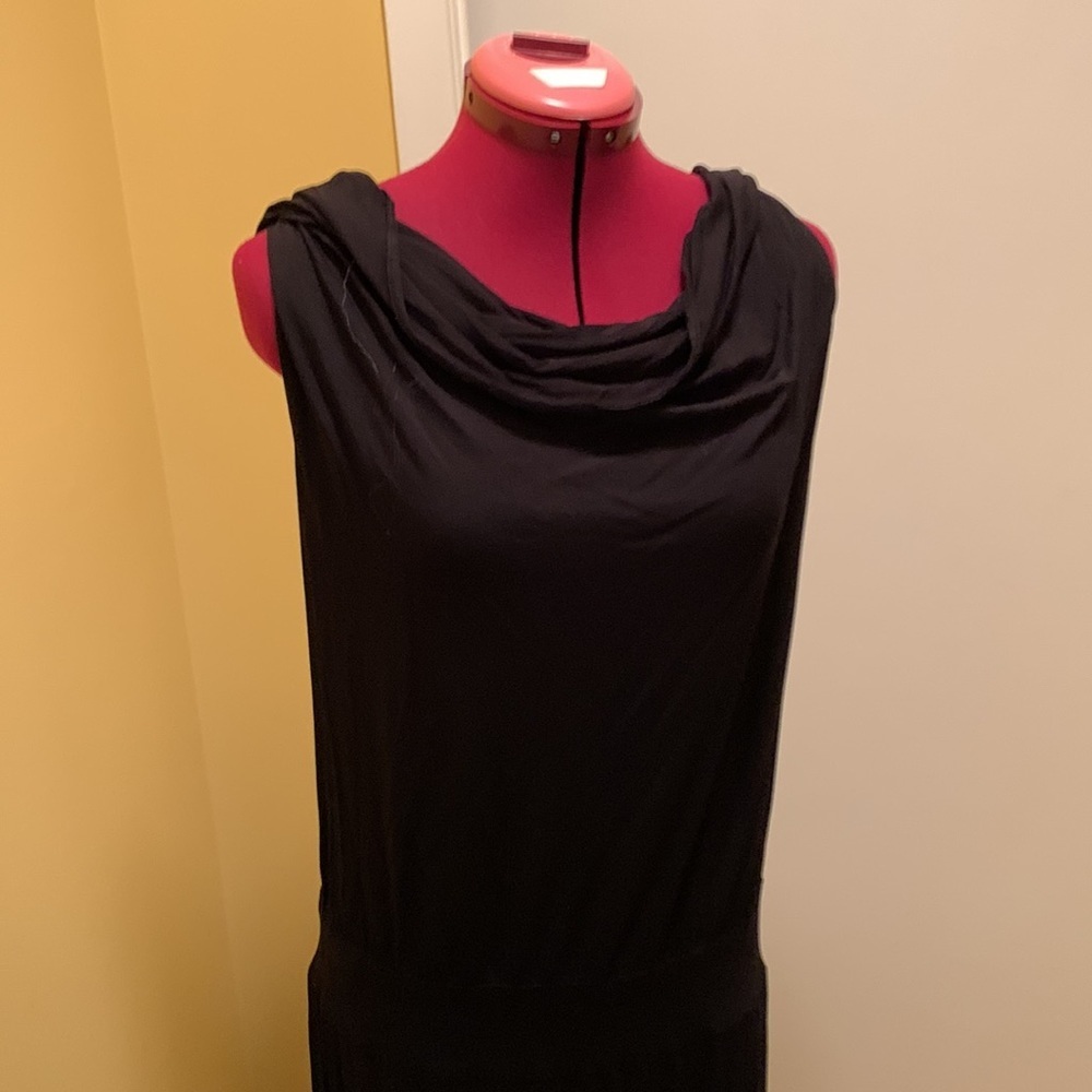 Trina Turk Sleeveless Maxi Dress/cowl neck & hoodie Effortless Midnight Allure - Picture 6 of 14